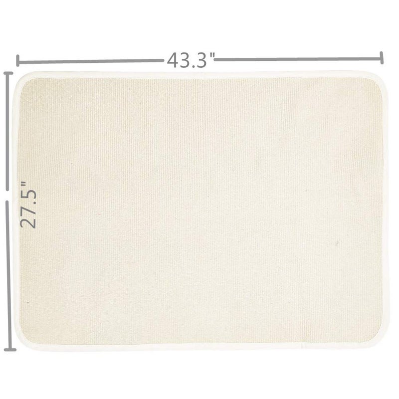 USTIDE Montessori Mat Children Playing Mat 27.5"x43.3" Montessori Work Rugs Cotton Hand Woven Rug, Off White - Image 2